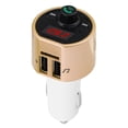 thumbnail image 1 of Transmisor de audio Bluetooth inalámbrico para coche, adaptador de radio FM, cargador USB dual, reproductor MP3 (dorado), 1 of 12