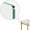 thumbnail image 5 of Sumdeal Modern Glass Dining Table for 4-6 People | Rectangle Glass Dining Table for 4 | Kitchen Glass Dining Table with Golden Metal Legs, 5 of 8