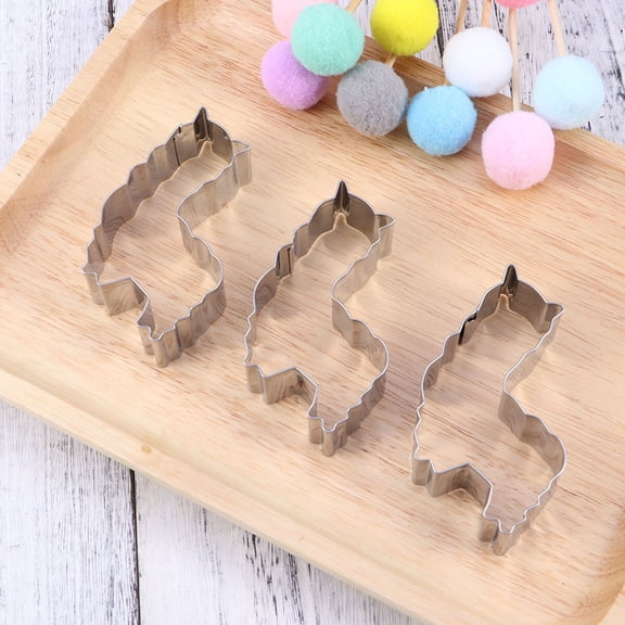 Worgeous 5pcs Alpaca Shaped Metal Cookie Cutters Stainless Steel Tools Cake Biscuit Kitchen Mold Fondant Party Wedding Decor Sugar Mould