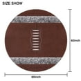 thumbnail image 6 of Brown Silver Football Pattern Round Tablecloth 60"x60",Wrinkle Wipeable Table Cloth for Kitchen Dining Room Picnic Patio Party, 6 of 6
