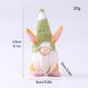 thumbnail image 2 of Muñeca de conejito de Pascua Adornos de elfo Decoración para el hogar hecha a mano Muñecas nórdicas sin rostro, Gnomo enano de zanahoria amarilla, Tela no tejida + algodón Pp, 23 cm, 2 of 5