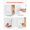 thumbnail image 6 of VEVOR 1-Gang Duplex Outlet Covers, 10 Pack Standard Size Wall Outlet Cover, Unbreakable and Impact-Resistant Polycarbonate Thermoplastic, Dual Receptacle Faceplate, for Electrical Outlets, White, 6 of 9
