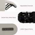 thumbnail image 3 of ReNest Triple-Motor Power Recliner with 270° Swivel, Italian Modern Design, USB & Type-C Charging,Cream, 3 of 21
