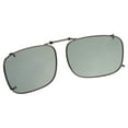 thumbnail image 6 of Polar Optics Unisex REC 24 GM 56 Rectangle ClipOns Sunglasses Gunmetal, 6 of 10
