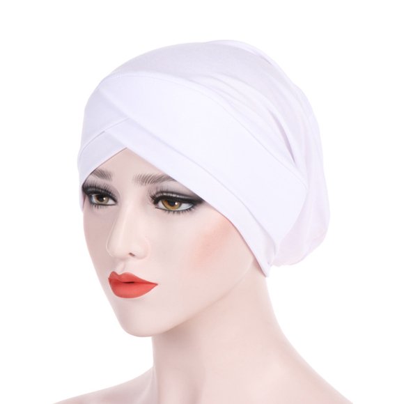 Womens Muslim Bonnet Cancer Chemo Beanie Caps Islamic Hijab Pleated Turban Hats