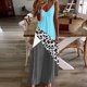 thumbnail image 1 of ICHUANYI Clearance Women Fashion Sling V-neck Sleeveless Stripe Printing Slim Beach Long Dress(Light Blue, XL) ICHUANYI WER2023081112536, 1 of 5