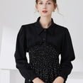 thumbnail image 4 of CAILDANL Fake Collar Long Sleeves Detachable Half Shirt Victorian Blouse Top for Women, 4 of 6