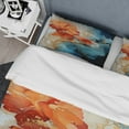 thumbnail image 4 of Designart "Orange Blue Abstract Fractal" Modern Bedding Covert Set - Fractals Orange Abstract Bed Set With 2 Shams, 4 of 6