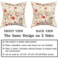thumbnail image 5 of Pink Floral Throw Pillow Covers - Shabby Chic Flowers Roses Leaves Buds Decorative Pillowcases Square Spring Season Accent Couch Cushion Cover for Sofa Bedroom Living Room, 5 of 5