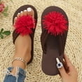 thumbnail image 4 of Daolelai Women's Summer Fashion Flip Flops Solid Color Comfortable Beach Flip Flops, 4 of 9