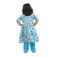 thumbnail image 5 of Ahhaaaa Kids Ethnic Cotton Floral Print Anarkali Kurti and Soild Pant For Girls, 5 of 10
