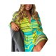 thumbnail image 5 of VISgogo Camisa de rayas de colores en contraste para mujer, blusa de solapa con botones de manga larga Primavera Verano Vestido de parte superior de longitud media VISgogo  moda, 5 of 9