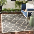 thumbnail image 2 of Safavieh Courtyard Alyssa Geometric Indoor/Outdoor Area Rug, Anthracite/Beige, 5'3" x 5'3" Square, 2 of 14