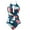 Blue, variant on Danhjin Women's Slimming One Piece Swimsuits Floral Printed Tummys Control Bathing Suit Halter Retro Monokini for Big Busted Curvy Women
