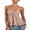 Khaki, variant on Women's Plaid Print Camisole Spaghetti Strap Twist Ruffle Hem Tank Tops for Summer
