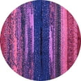thumbnail image 1 of Ahgly Company Indoor Round Oriental Purple Modern Area Rugs, 7' Round, 1 of 4