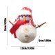 thumbnail image 3 of Adorno navideño de muñeco de nieve de peluche | Suave decoración colgante para las fiestas | Lindo muñeco de nieve invernal para el árbol, la chimenea o la decoración del hogar, 3 of 6