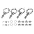 thumbnail image 1 of Uxcell M10 x 35mm Eye Bolt, 4Pcs 304 Stainless Steel Thread Lifting Ring Set, Silver, 1 of 7