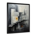 thumbnail image 3 of Designart "Silver Staircase In Abstract I" Abstract Shapes Picture Framed Canvas Wall Art, 3 of 5