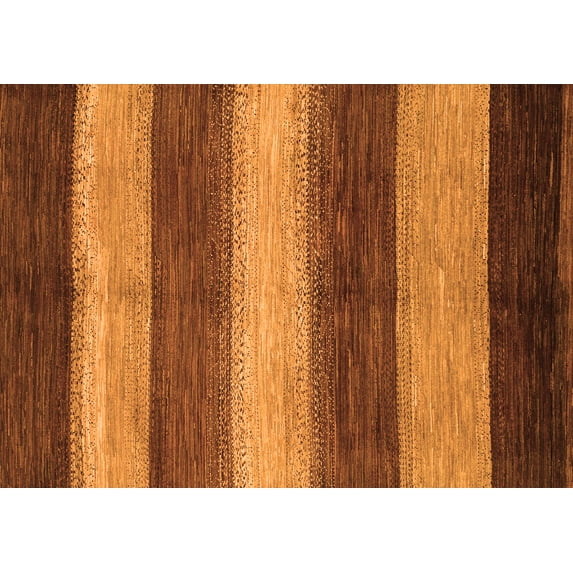 Ahgly Company Indoor Rectangle Abstract Orange Modern Area Rugs, 2' x 5'