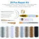 thumbnail image 2 of 29 piezas de herramientas de artesanía de cuero con 8 colores de costura de cuero hilo encerado agujas de coser a mano punzón y dedal para tapicería de cuero alfombra lienzo costura de bricolaje Adepaton CJWUS-10, 2 of 9
