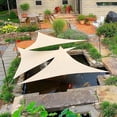 thumbnail image 3 of EAGLE PEAK Sun Shade Sail Triangle Canopy 16' x 16' x 16' UV Block Awning for Outdoor Patio Lawn Garden Backyard Deck (Cream), 3 of 9