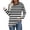 Black, variant on Striped Shirts for Women Long Sleeve Crewneck Color Block Basic Loose Tops Black 2XL