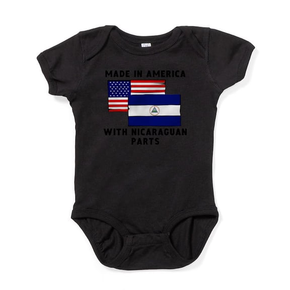 CafePress - Made In America With Nicaraguan Parts Body Suit - Cute Infant Bodysuit Baby Romper - Size Newborn - 24 Months