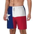 thumbnail image 5 of Men's 2 in 1 Swim Trunks with Compression Liner Colorado Texas Flag Quick Dry Beach Shorts, 5 of 6