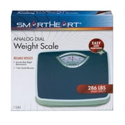SmartHeart Analog Body Weight Scale | Mechanical Scale | 286 lbs 130 kg Capacity | Non-Skid | Simple Dial Calibration