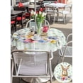 thumbnail image 4 of Outdoor Tablecloth with Umbrella Hole and Zipper, Bunny Easter Round Table Cloth 54 Inch Waterproof Tablecloth, Green Plaid Spring Floral Pastoral Picnic Table Cover for Patio Camping, 4 of 7