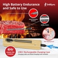 thumbnail image 5 of BYXAS Real-Time Alerts Wireless Meat Thermometer - Smart Bluetooth Probe for BBQ, Grill, Oven, Smoker - Long Range Bluetooth, Accuracy Temp, Dishwasher Clean, Waterproof - Perfect for BBQ Lovers, 5 of 10