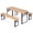 Black and Natural, variant on Costway 43.5 Inch Folding Kids Picnic Table & Bench Set with 0.8” Thick Fir Wood Top Red and Natural