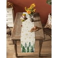 thumbnail image 5 of Rustic Christmas Tree Table Runner 72 Inches, Winter Watercolor Gold Snowflakes Bed Runner Dresser Scarves Tabletop for Indoor Outdoor Parties/Ceremony/Banquet, 14" x 72", 5 of 8