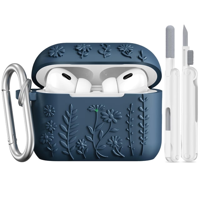 Funda AIRSPO Airpod Pro de silicona de segunda generación, azul medianoche