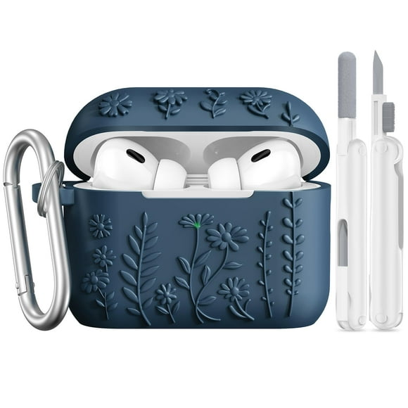 Funda AIRSPO Airpod Pro de silicona de segunda generación, azul medianoche