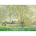 thumbnail image 2 of Monet, Claude 32x25 Gold Ornate Wood Framed with Double Matting Museum Art Print Titled -  The Willows, 2 of 4
