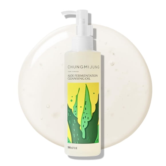 Chungmijung Aceite limpiador de fermentación de aloe Limpiador hidratante y suave Maquillaje Removedor de espinillas Olea Europaea (oliva) Aceite de fruta Todo tipo de piel Cuidado de la piel coreano