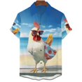 thumbnail image 3 of Chandail Hawaiienshirttropic3dprintedshirtsmenswomensbeachblousemensvocationlapelshir, 3 of 5