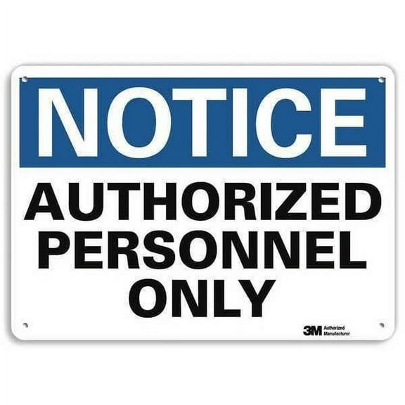 Lyle Notice Sign,7 in x 10 in,Aluminum U1-1024-RA_10X7