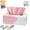 Pink, variant on 20 Sheets Microfiber Cleaning Cloth in Box, 7.9x7.9in Reusable Lint-Free Towels, High Absorbency Multi-Purpose Rags for Home & Kitchen