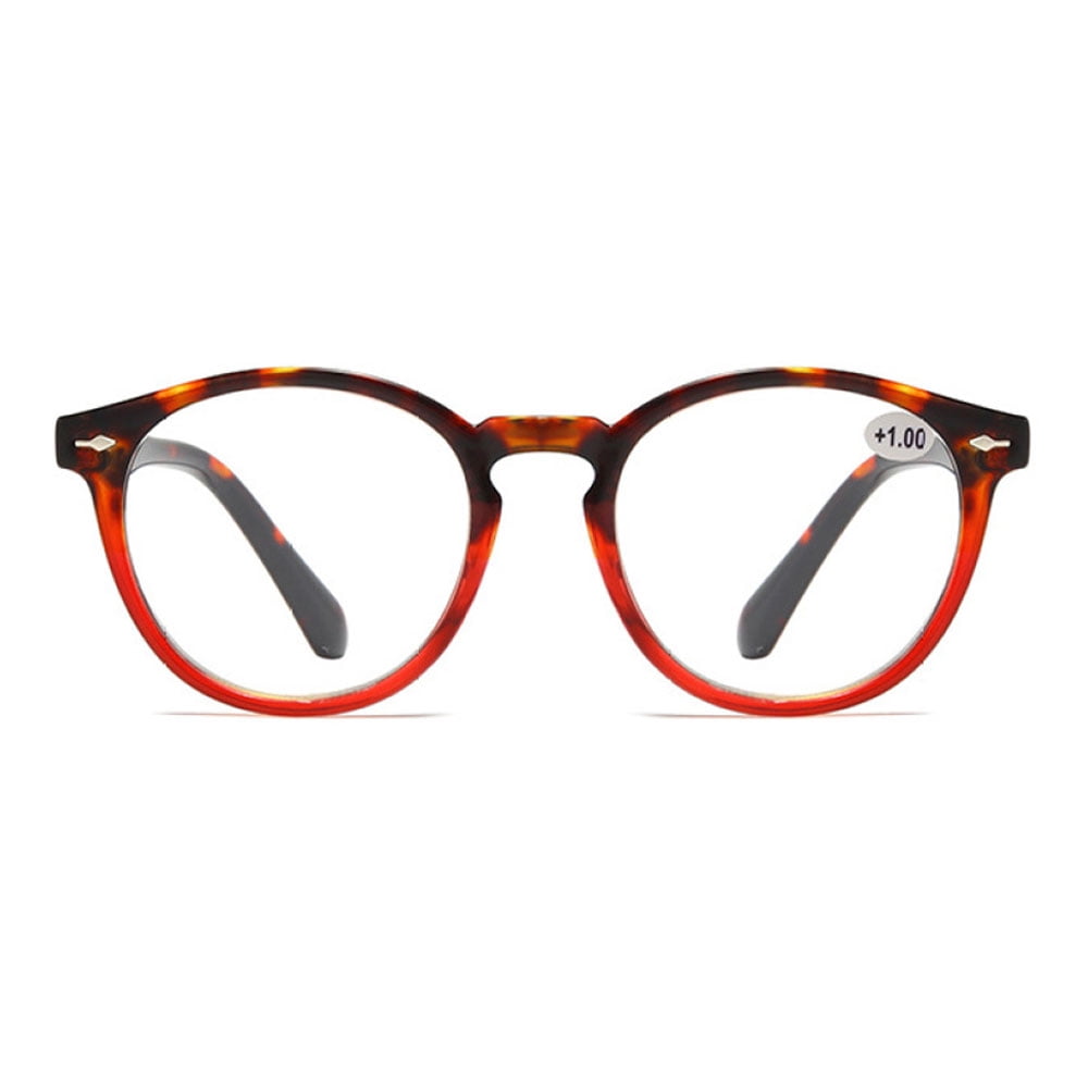 5 Pairs of Retro Round Blue Light Blocking Reading Glasses 2.00,HD Trendy Classic Presbyopic Glasses, Spring Hinge Readers +2.00 for Women and Men