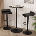 thumbnail image 2 of Set de 2 Bancos para Barra HOMEMAKE FURNITURE Todo Negro Altura Ajustable Giratorio 360, 2 of 6