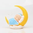 thumbnail image 3 of Hzrsly Sleeping Cake Topper Moon Figurine Car Dashboard Ornaments DIY Shower Birthday Decoration for Nursery Room Car Blue, 3 of 3