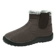 thumbnail image 3 of Women's Winter Snow Boots for Seniors Cold Weather Thermal Plush Fleece Lined Anti Skid Work Short Ankle Booties, 3 of 4