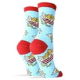 thumbnail image 2 of Oooh Yeah Women's Funny Novelty Crew Socks, Crazy Cool Fashion Socks, Nachos, 2 of 2