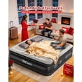 thumbnail image 3 of OhGeni 20" Raised King Air Mattress with Built in Pump, Luxury Real Bed Height Blow up Mattress, 3-4 Persons Inflatable Mattress for Guests & Family Party, Ideal for Elder People, 700lbs, 3 of 5