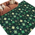 thumbnail image 6 of St. Patrick's Day Area Rug 5x7 Washable Rug Non Slip Dark Green Lucky Shamrock Leaves Spring Large Area Rug Soft Stainresistant Indoor Floor Carpet for Living Room Bedroom Home Office Dining Room, 6 of 8