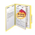 thumbnail image 2 of Top Tab Classification Folder, One Divider, Four-Section, Letter, Yellow, 10/box, 2 of 6