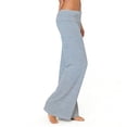 thumbnail image 6 of Stralyhd Yoga Pants Women Fold Over Waist Pants Low Rise Y2k Flared Leggings Sweatpants Color Block Palazzo Pants Blue S, 6 of 7